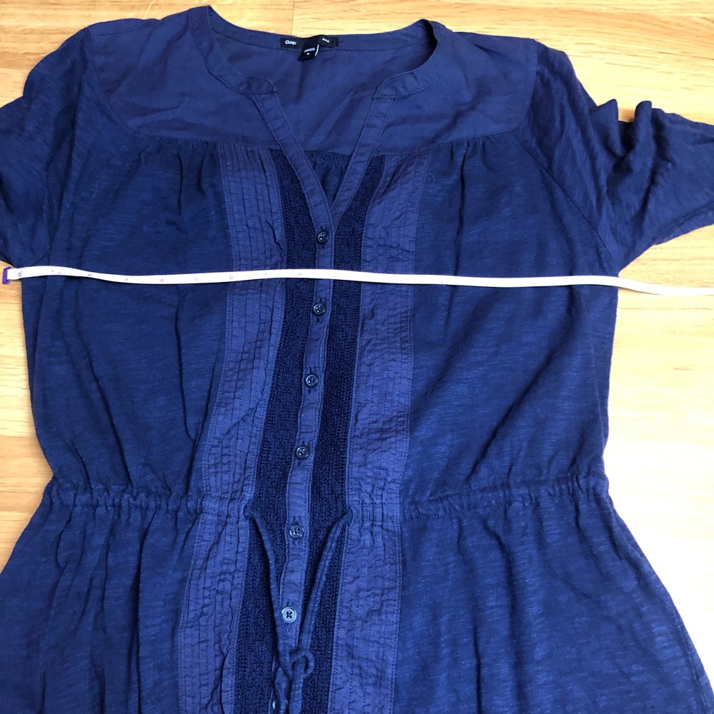 GAP Navy tunic shirt blouse button long sleeve S - Picture 13 of 13
